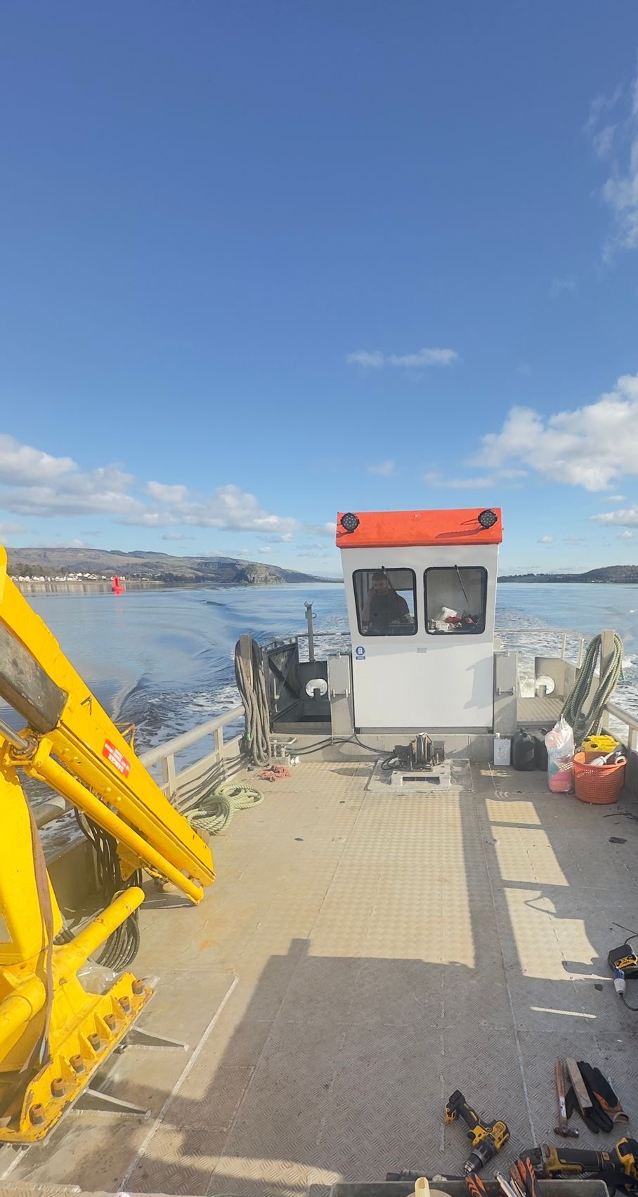 Clyde Workboats vessel underway on sheltered water